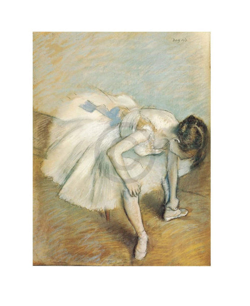 Edgar Degas Danseuse nouant son brodequin Kunstdruk 24x30cm | Yourdecoration.nl