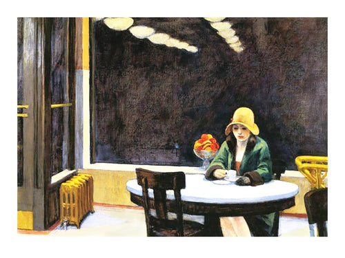 PGM Edward Hopper Automat 1927 Kunstdruk 40x30cm | Yourdecoration.nl