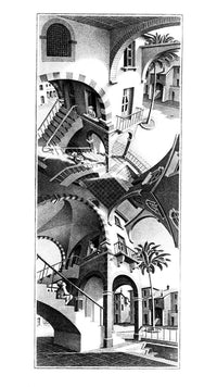 M. C. Escher  Oben und Unten Kunstdruk 45x79cm | Yourdecoration.nl