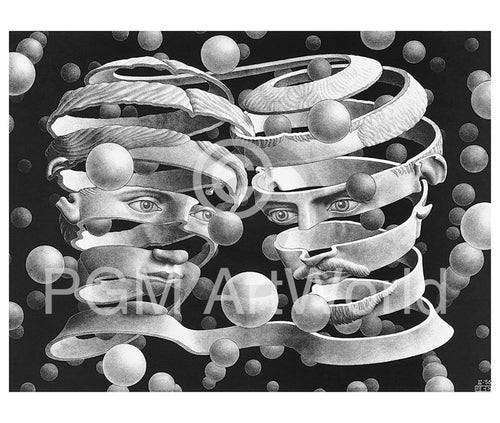 M. C. Escher Band ohne Ende Kunstdruk 65x55cm | Yourdecoration.nl