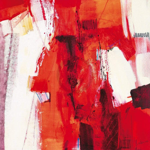 Francesco Cusumano Rosso Astratto Kunstdruk 70x70cm | Yourdecoration.nl