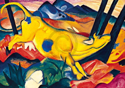 Franz Marc Die gelbe Kuh Kunstdruk 29.7x21cm | Yourdecoration.nl