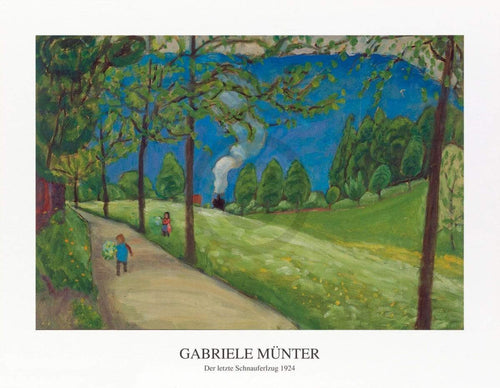 Gabriele Münter Der letzte Schnauferlzug 1924 Kunstdruk 90x70cm | Yourdecoration.nl
