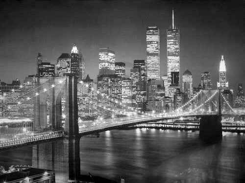 Henri Silberman Brooklyn Bridge Kunstdruk 80x60cm | Yourdecoration.nl
