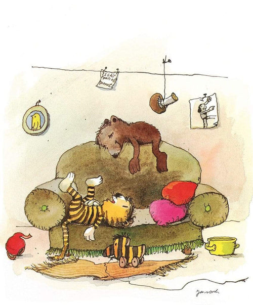 Janosch Mittagsruhe Kunstdruk 48x58cm | Yourdecoration.nl