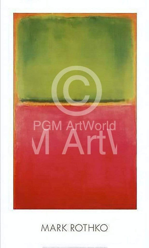 Mark Rothko Green Red on Orange Kunstdruk 96x58cm | Yourdecoration.nl
