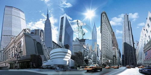 Nyss N.Y.Highlights Kunstdruk 100x50cm | Yourdecoration.nl