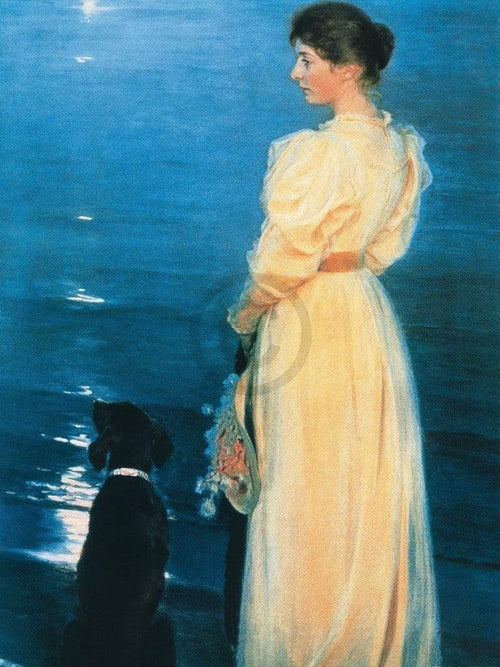 Peter Severin Krøyer Summer evening at Skagen Kunstdruk 60x80cm | Yourdecoration.nl