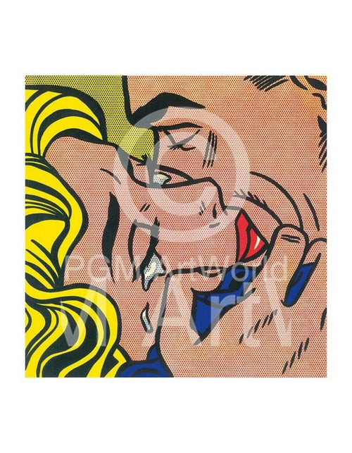 Roy Lichtenstein Kiss V Kunstdruk 35.5x28cm | Yourdecoration.nl