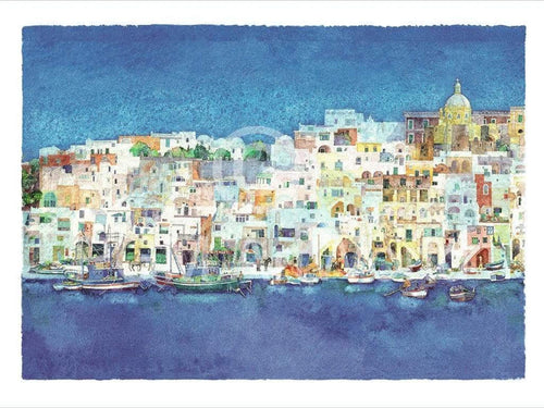Ralf Westphal Corricella, Insel Procida Kunstdruk 80x60cm | Yourdecoration.nl