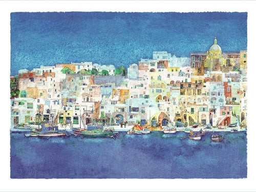 Ralf Westphal Corricella, Insel Procida Kunstdruk 40x30cm | Yourdecoration.nl