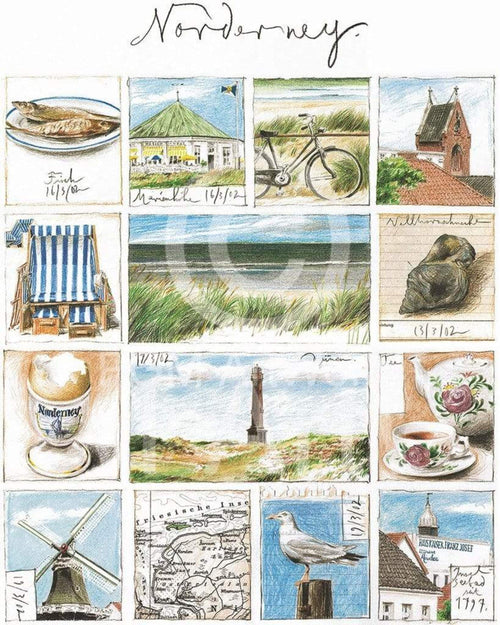 Sabine Gerke  Norderney Kunstdruk 40x50cm | Yourdecoration.nl