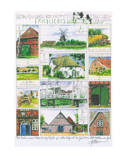 Sabine Gerke Ländliches Kunstdruk 40x50cm | Yourdecoration.nl