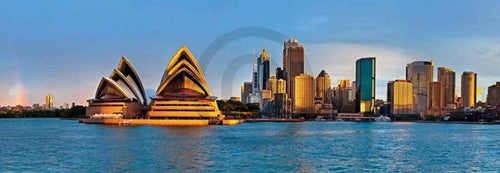 Shutterstock Sydney circular quay panorama Kunstdruk 95x33cm | Yourdecoration.nl
