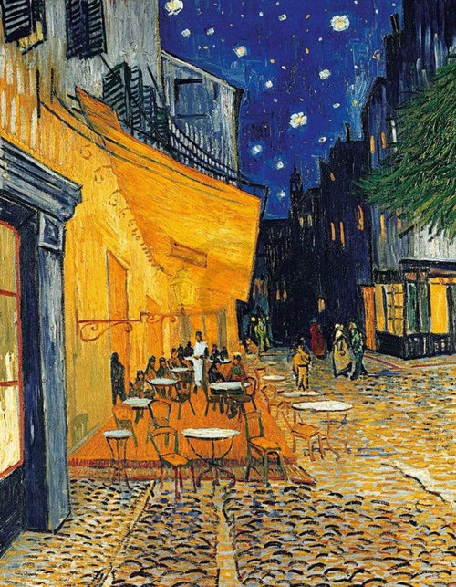 Vincent Van Gogh Café Terrasse am Abend Kunstdruk 70x90cm | Yourdecoration.nl