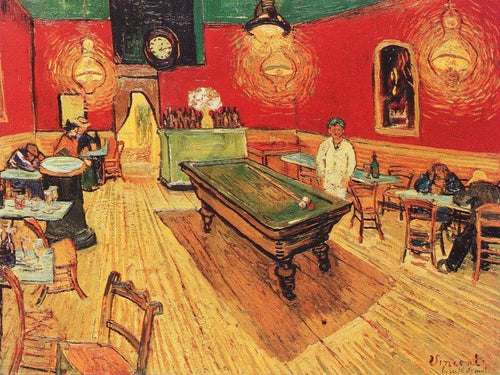 Vincent Van Gogh Caffe di notte Kunstdruk 80x60cm | Yourdecoration.nl