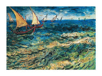 Vincent Van Gogh  Seascape at Saintes Maries Kunstdruk 80x60cm | Yourdecoration.nl