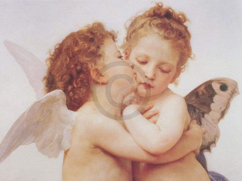 William Bouguereau  The first Kiss Kunstdruk 80x60cm | Yourdecoration.nl