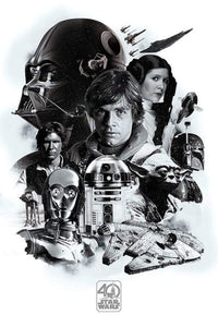 Pyramid Star Wars 40th Anniversary Montage Poster 61x91,5cm | Yourdecoration.nl
