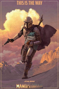 Pyramid Star Wars The Mandalorian On the Run Poster 61x91,5cm | Yourdecoration.nl