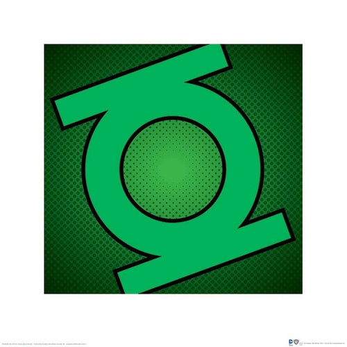 Pyramid DC Comics Green Lantern Symbol Kunstdruk 40x40cm | Yourdecoration.nl