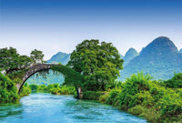 Wizard+Genius Bridge Crosses A River In China Vlies Fotobehang 384x260cm 8 banen | Yourdecoration.nl