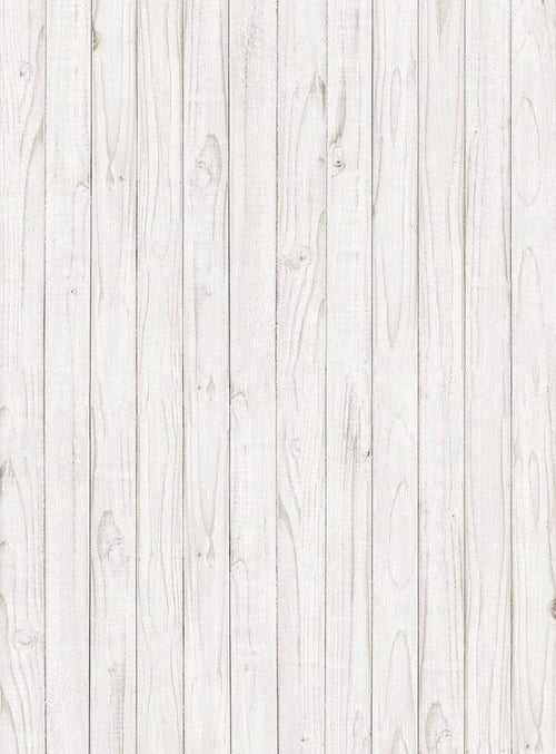 Wizard+Genius White Wooden Wall Vlies Fotobehang 192x260cm 4 banen | Yourdecoration.nl