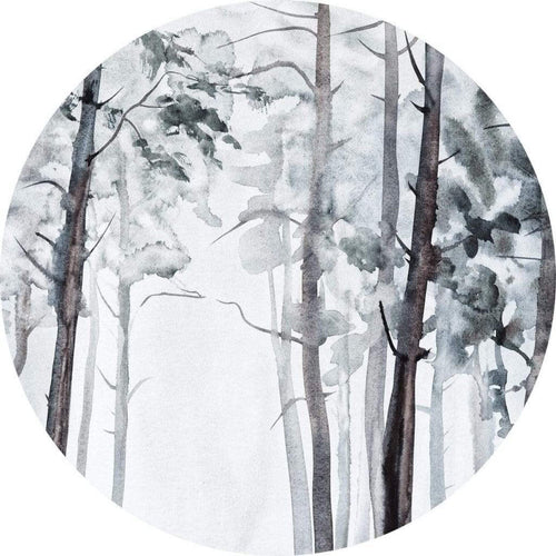 Wizard+Genius Watercolour Forest Vlies Fotobehang 140x140cm rond | Yourdecoration.nl