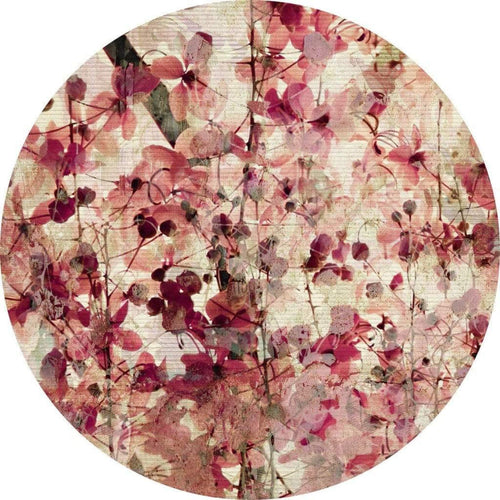 Wizard+Genius Vintage Flower Pattern Vlies Fotobehang 140x140cm rond | Yourdecoration.nl