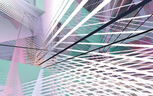 Komar Space Grid Spring Vlies Fotobehang 400x250cm 4 banen | Yourdecoration.nl