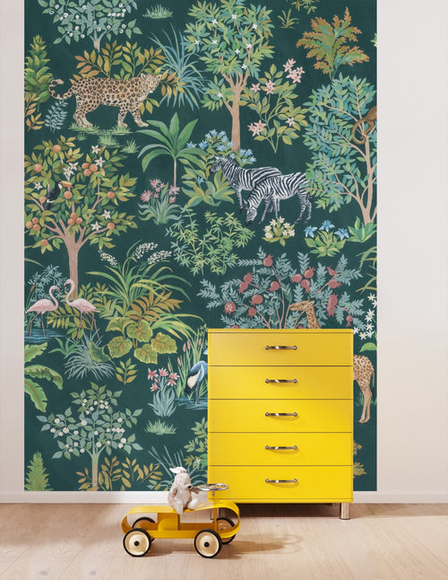 Komar Vlies Fotobehang Inx4 055 Happy Jungle Interieur | Yourdecoration.nl