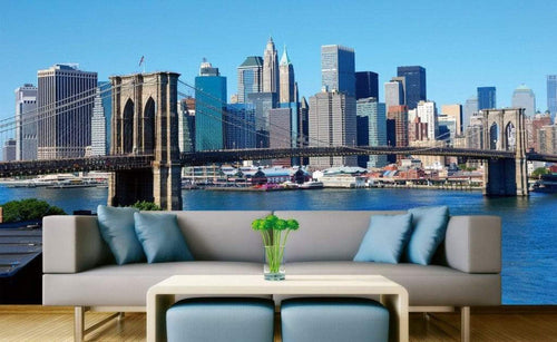 Dimex Brooklyn Bridge 1 Fotobehang 375x250cm 5 banen Sfeer | Yourdecoration.nl