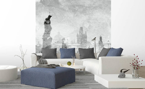 Dimex Charles Bridge Abstract II Fotobehang 225x250cm 3 banen sfeer | Yourdecoration.nl