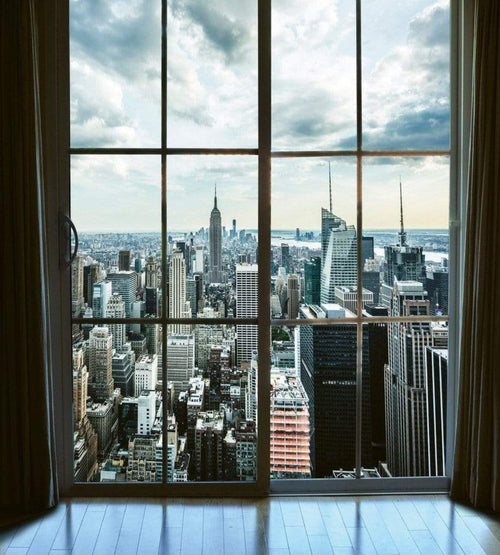 Dimex Manhattan Window View Fotobehang 225x250cm 3 banen | Yourdecoration.nl