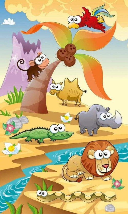 Dimex Savanna Animals Fotobehang 150x250cm 2 banen | Yourdecoration.nl