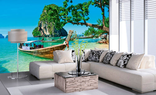 Dimex Thailand Boat Fotobehang 375x250cm 5 banen Sfeer | Yourdecoration.nl