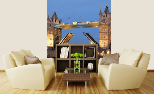 Dimex Tower Bridge Night Fotobehang 225x250cm 3 banen Sfeer | Yourdecoration.nl