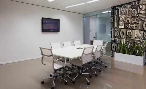 Dimex Typeset Fotobehang 225x250cm 3 banen Sfeer | Yourdecoration.nl
