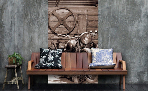 Dimex Vintage Garage Fotobehang 150x250cm 2 banen Sfeer | Yourdecoration.nl