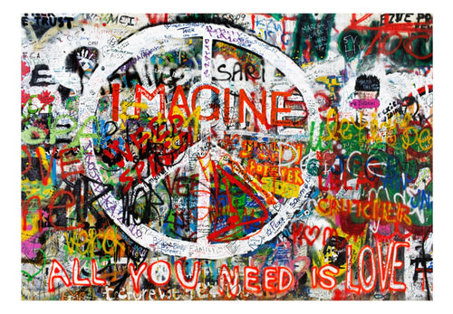 Fotobehang - Hippie Graffiti - Vliesbehang