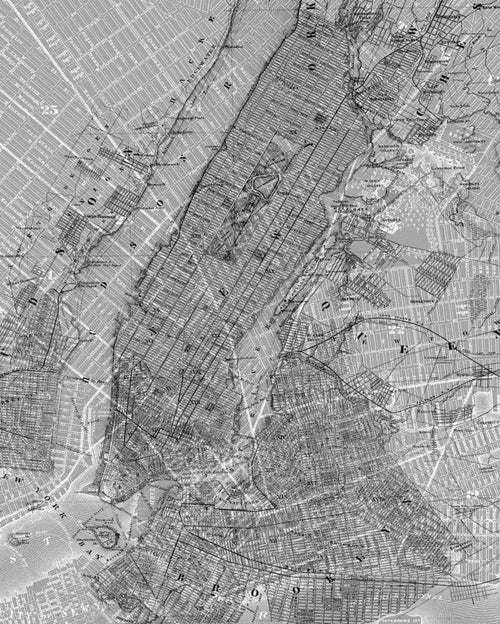 Komar NYC Map Vlies Fotobehang 200x250cm 2 banen | Yourdecoration.nl
