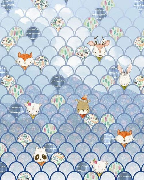 Komar Shelly Bluewave Vlies Fotobehang 200x250cm 2 banen | Yourdecoration.nl