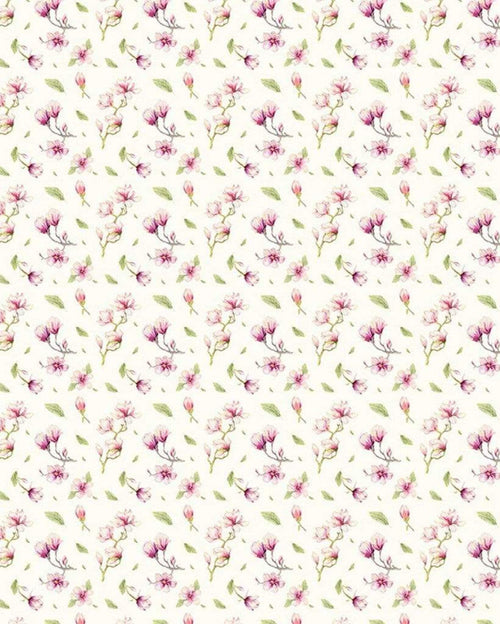 Komar Magnolia Rapport Vlies Fotobehang 200x250cm 2 banen | Yourdecoration.nl