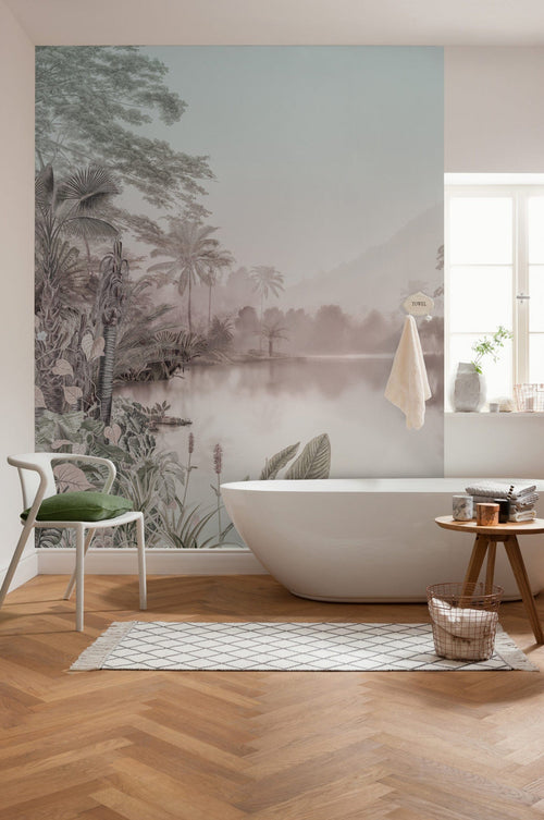 Komar Vlies Fotobehang x4 1022 Lac Des Palmiers Interieur | Yourdecoration.nl