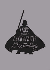 Komar Star Wars Silhouette Quotes Vader Kunstdruk 50x70cm | Yourdecoration.nl