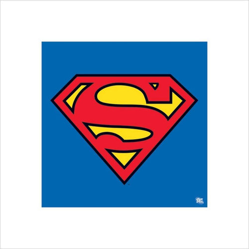 Pyramid Superman Classic Logo Kunstdruk 40x40cm | Yourdecoration.nl