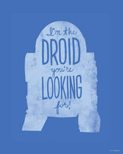 Komar Star Wars Silhouette Quotes R2D2 Kunstdruk 40x50cm | Yourdecoration.nl