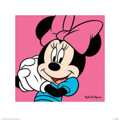 Pyramid Minnie Mouse Pink Kunstdruk 40x40cm | Yourdecoration.nl