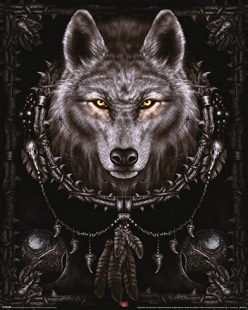 Pyramid Spiral Wolf Dreams Poster 40x50cm | Yourdecoration.nl
