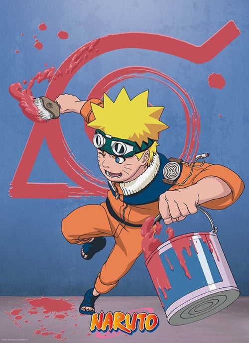 ABYstyle Naruto Naruto & Konoha Emblem Poster 38x52cm | Yourdecoration.nl